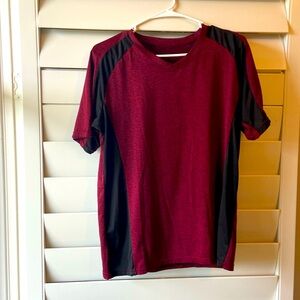Men’s red and black cooling shirt. Size medium.